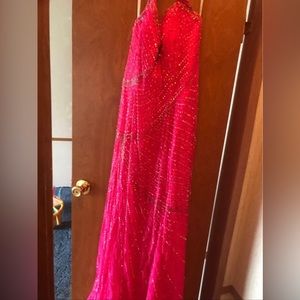 Hot pink prom/pageant dress